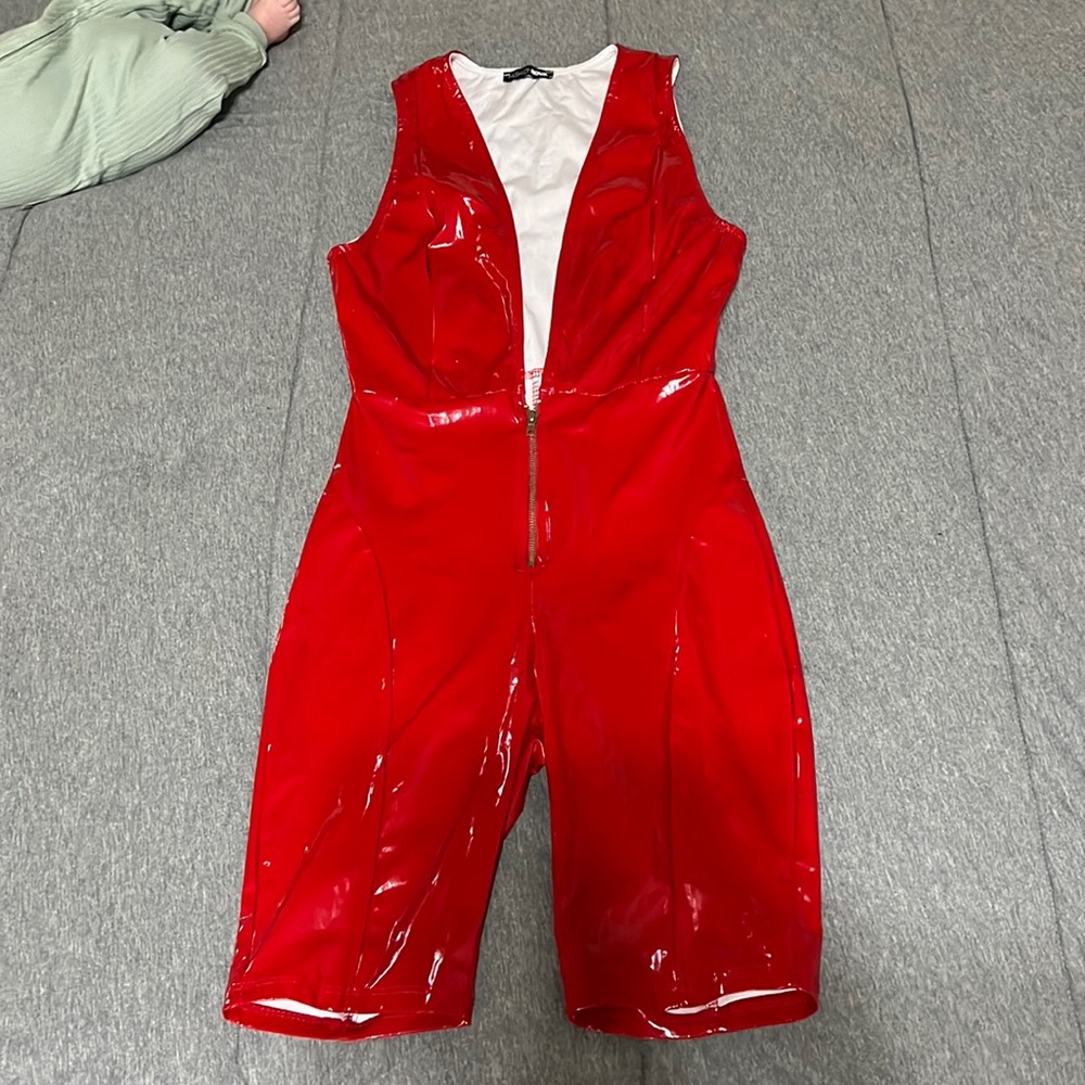 Fashion Nova red jumpsuit